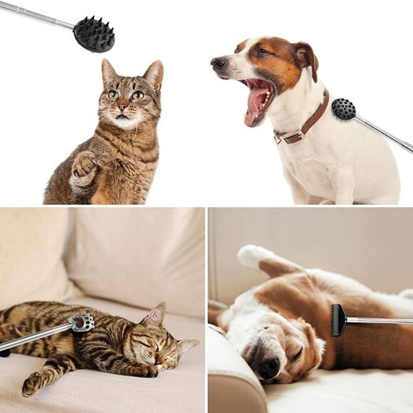 NEW Telescoping Back Scratcher with 3Pcs Detachable Scratching Heads, - Picture 2 of 8